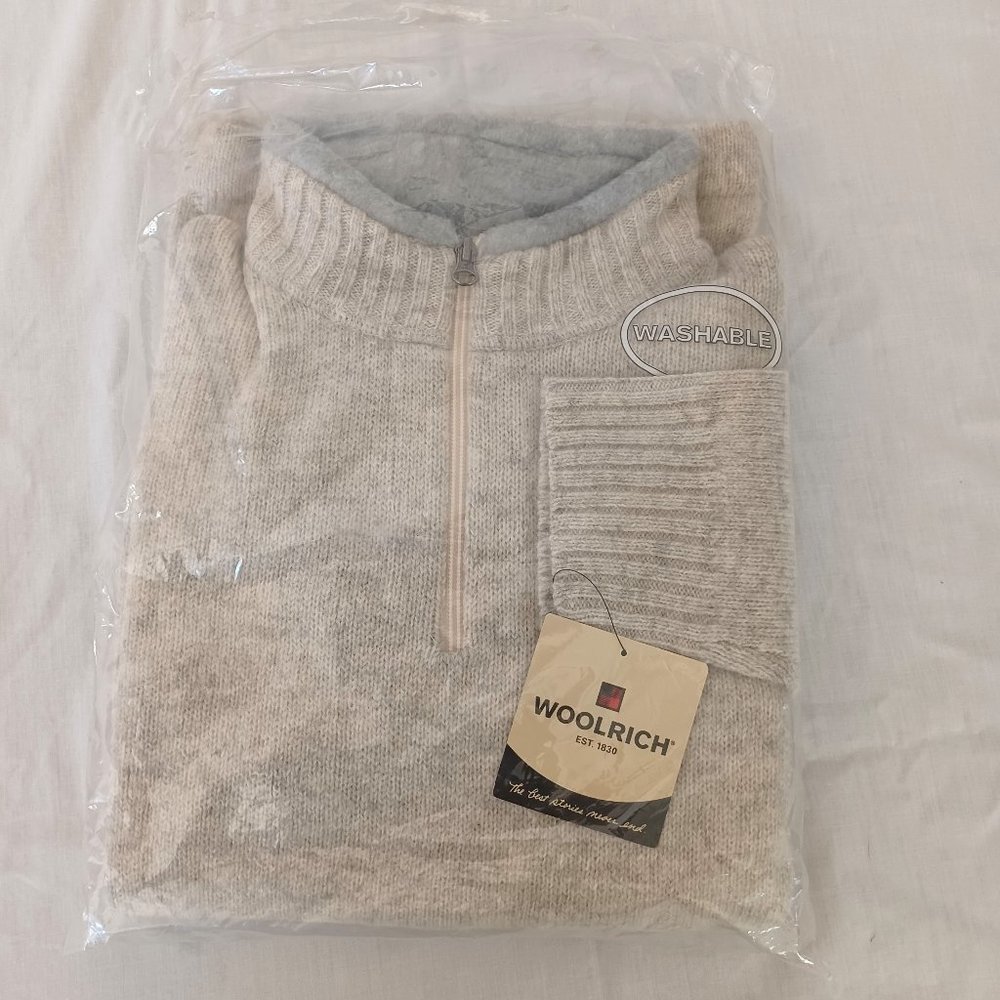 Woolrich vintage MNS Flatrock half zip mens sweater Large